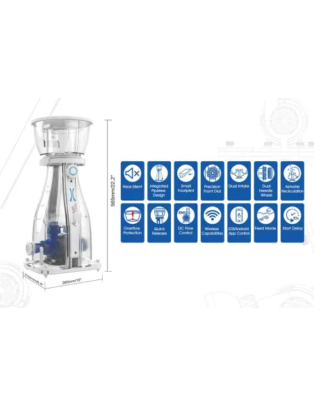 AERAQUA DUO SCHIUMATOIO 40W 400-1700L MAXSPECT