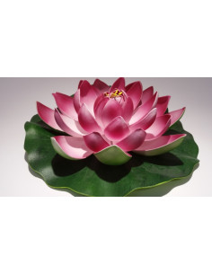 FIORE DI LOTO ROSA 28 CM