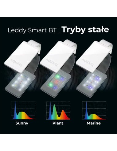 Aquael Leddy Smart BT 4.8W: Plafoniera LED Bluetooth per Acquari 10-50L
