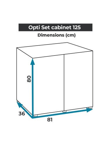 Mobile AQUAEL OptiSet 125 Bianco per Acquario | 81x36x80 cm