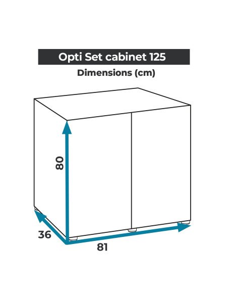 Mobile AQUAEL OptiSet 125 Bianco per Acquario | 81x36x80 cm