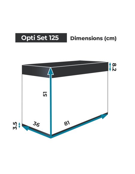Acquario AQUAEL OptiSet 125 Bianco 125L | Vetro Optiwhite
