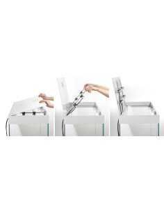 AQUAEL OptiSet 125 Bianco Set Completo Acquario 125L + Mobile (81x36x131h cm) 2
