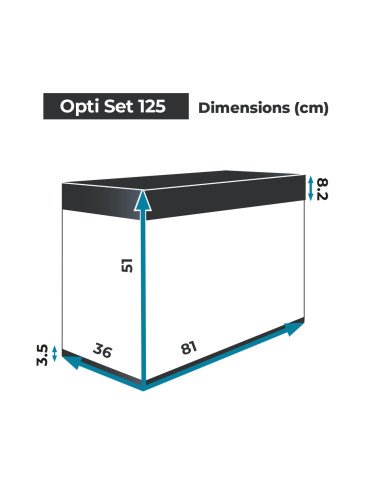 AQUAEL OptiSet 125 Bianco Set Acquario 125L con Mobile